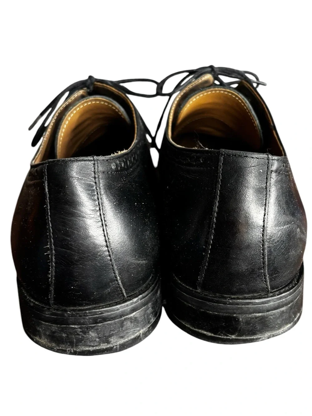 VTG Louis Vuitton Men’s Black Leather Lace-up Derby Shoes Size 45 US 10.5